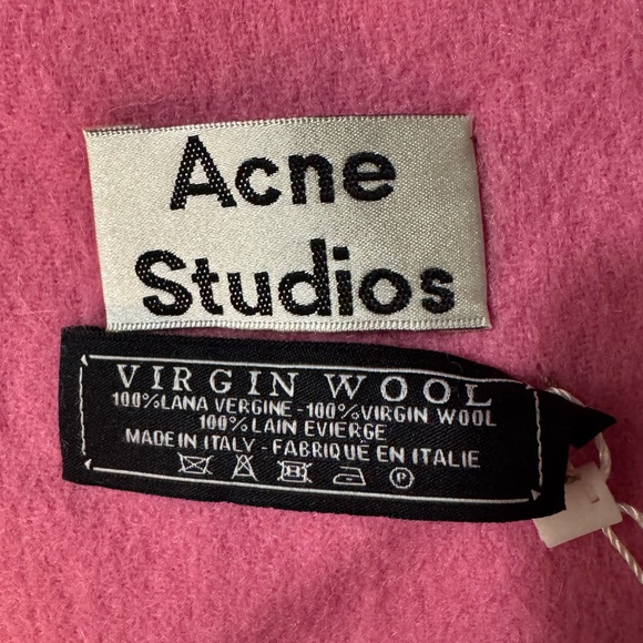 Acne Studios Wool Scarf (Pink) - Picture 7 of 7